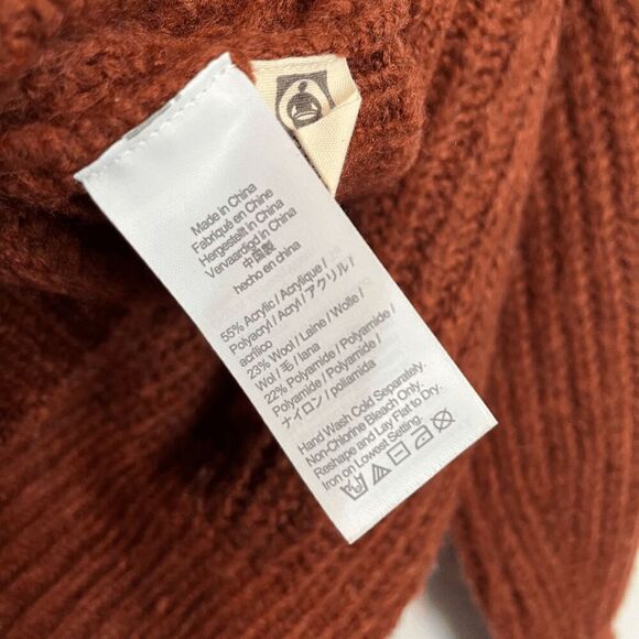 Madewell Heather Cinnabar Loretto Mockneck Pullover Sweater Women's Size Small - Picture 5 of 7